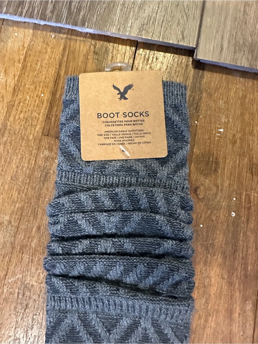 American Eagle Women’s Boots Socks- Maroon and Grey